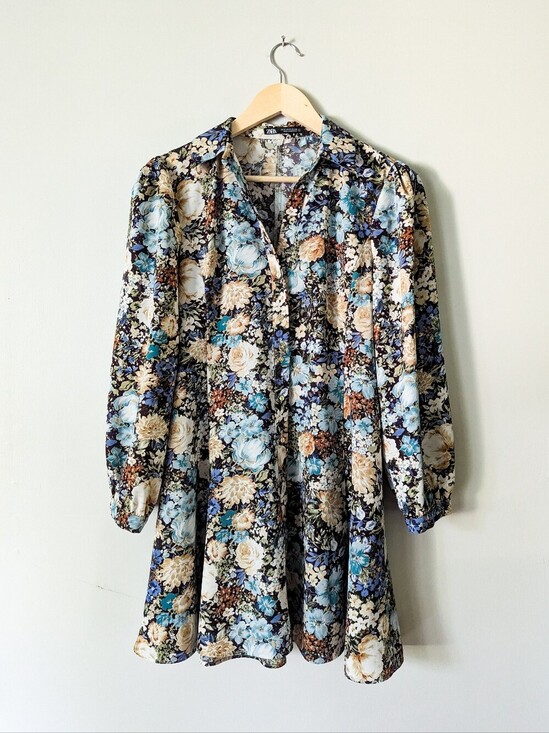 Zara Dresses & Skirts - Zara Floral Button Down Dress